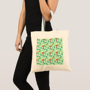 Bolso De Tela Patrón floral con flores subió de color