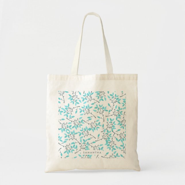 Bolso De Tela Patrón floral de corte (Frente)