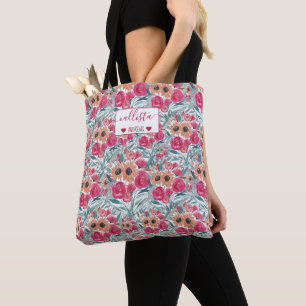 Bolso De Tela Patrón floral de girasol