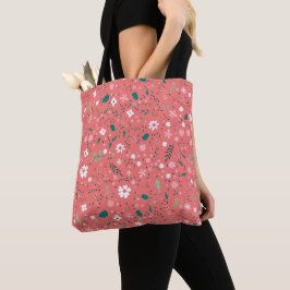Bolso De Tela Patrón floral de Ilustracion de flores de otoño