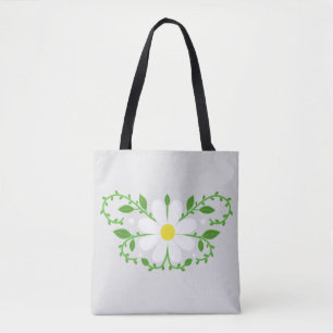 Bolso De Tela Patrón floral de margarita