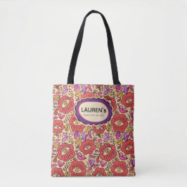Bolso De Tela Patrón Floral de Ojo Afortunado