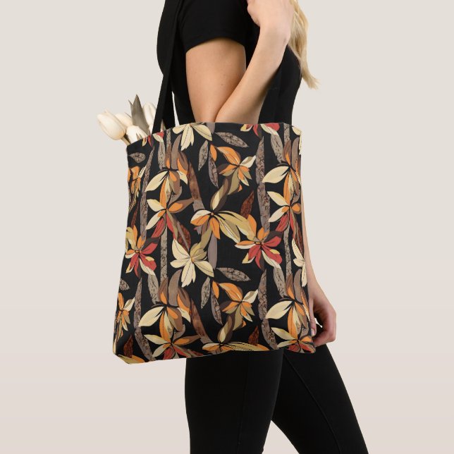 Bolso De Tela Patrón Floral de Otoño (Detalle)