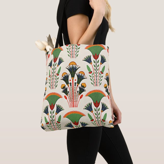 Bolso De Tela Patrón floral egipcio, (Detalle)