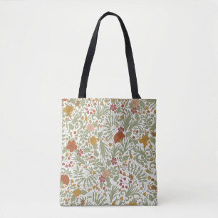 Bolso De Tela Patrón floral elegante y caprichoso.