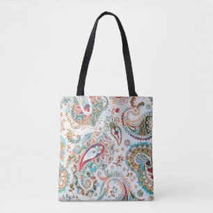 Bolso De Tela Patrón floral étnico jacobino