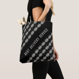 Bolso De Tela Patrón floral gris diseñado