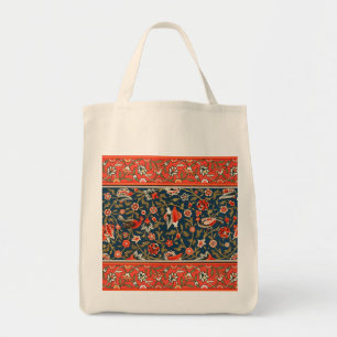Bolso De Tela Patrón Floral Indo-Persa Bohemio Antiguo Rojo