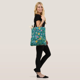 Bolso De Tela Patrón Floral Ornamental