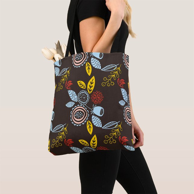 Bolso De Tela Patrón floral retro (Subido por el creador)