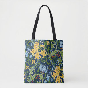 Bolso De Tela Patrón floral sin costura con flores grandes, liri