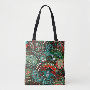 Bolso De Tela Patrón floral sin fisuras con elementos paisajista