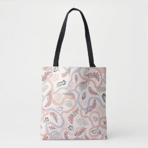 Bolso De Tela Patrón floral sin fisuras. Flor artística dibujada