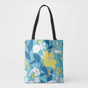 Bolso De Tela Patrón floral sin soldadura.