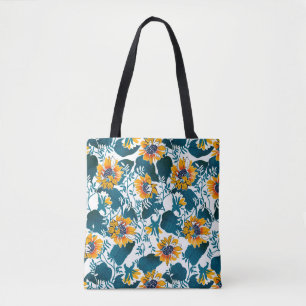 Bolso De Tela Patrón floral sin soldadura, fondo En el art nouve