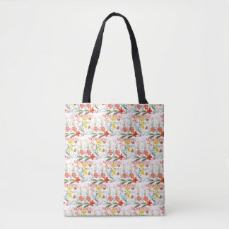 Bolso De Tela Patrón floral terroso de Momfulness de flor silves