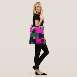 Bolso De Tela Patrón floral verde Art Deco moderno