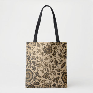 Bolso De Tela patrón floral vintage