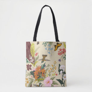 Bolso De Tela patrón floral vintage sin soldadura vintage. Fl ex