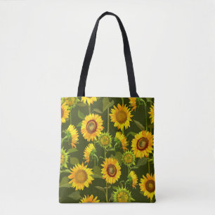 Bolso De Tela Patrón fluido del verano de los girasoles