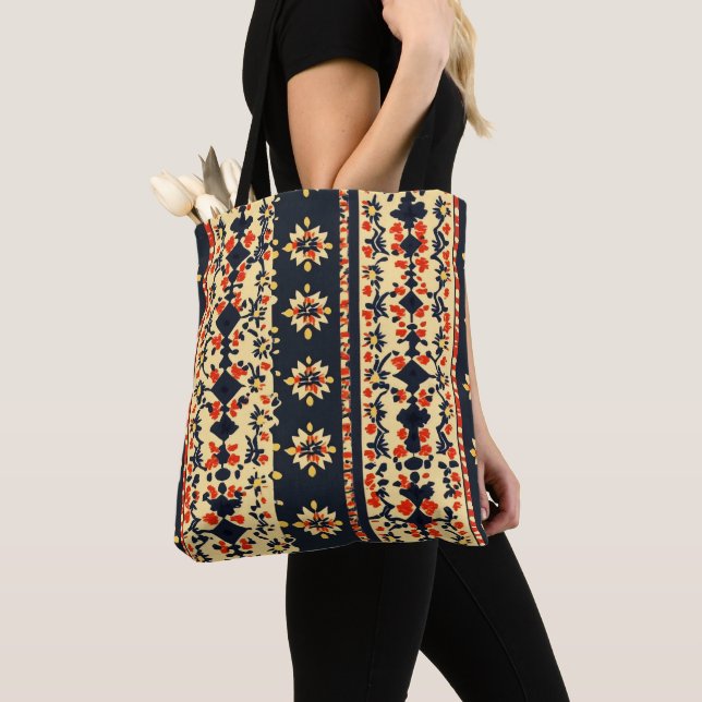 Bolso De Tela Patrón folicular floral (Detalle)