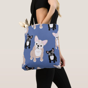 Bolso De Tela Patrón francés de Bulldog fino