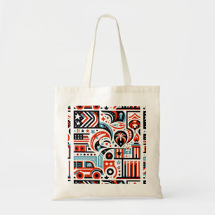 Bolso De Tela Patrón generativo del 4 de julio