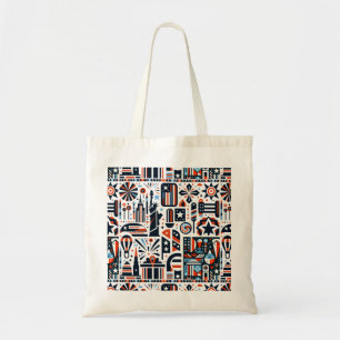 Bolso De Tela Patrón generativo del 4 de julio