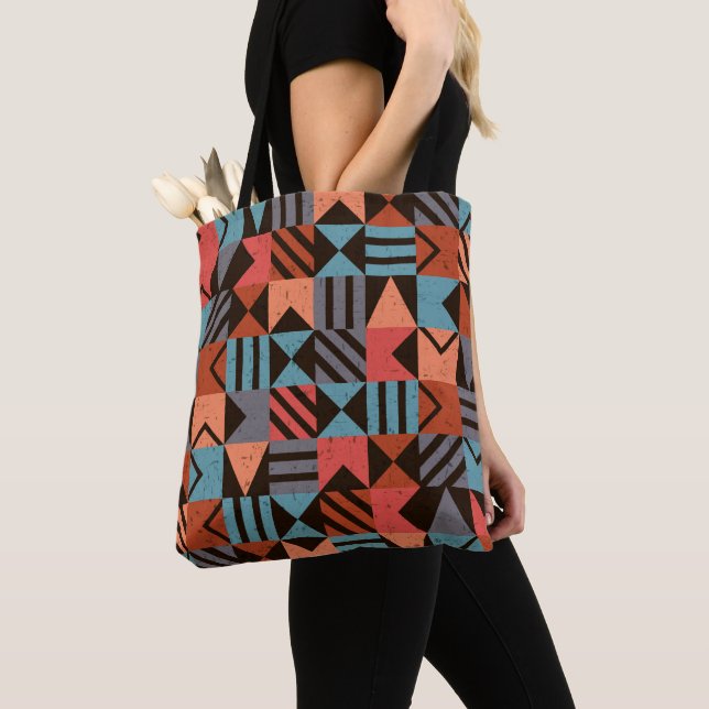 Bolso De Tela Patrón geométrico 28 (Detalle)