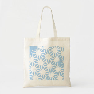 Bolso De Tela Patrón geométrico azul pálido