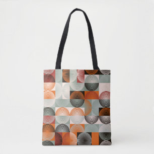Bolso De Tela Patrón geométrico, colorido abstracto de mediados 
