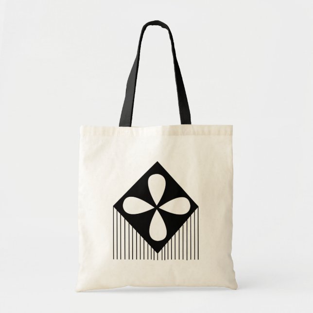 Bolso De Tela Patrón geométrico de diamantes (Frente)