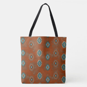 Bolso De Tela Patrón geométrico de diamantes del suroeste