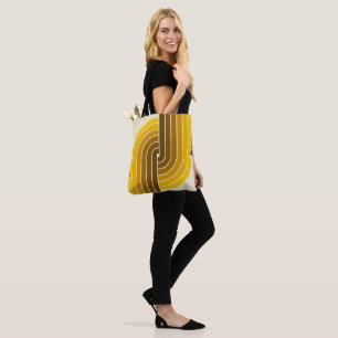 Bolso De Tela Patrón geométrico de estilo retro vintage de los a