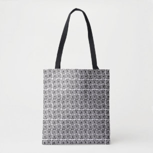 Bolso De Tela Patrón geométrico de mano abstracta sin inconvenie