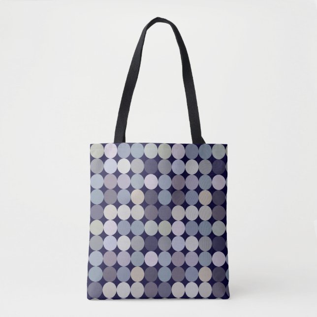 Bolso De Tela patrón geométrico de puntos grandes (Anverso)