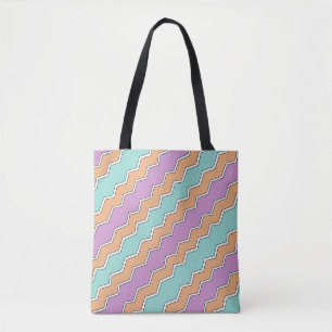 Bolso De Tela Patrón geométrico en zig-zag