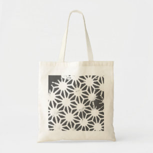 Bolso De Tela Patrón geométrico gris de carbón vegetal