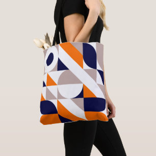 Bolso De Tela Patrón geométrico inspirado en Bauhaus