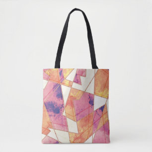 Bolso De Tela Patrón geométrico lavado