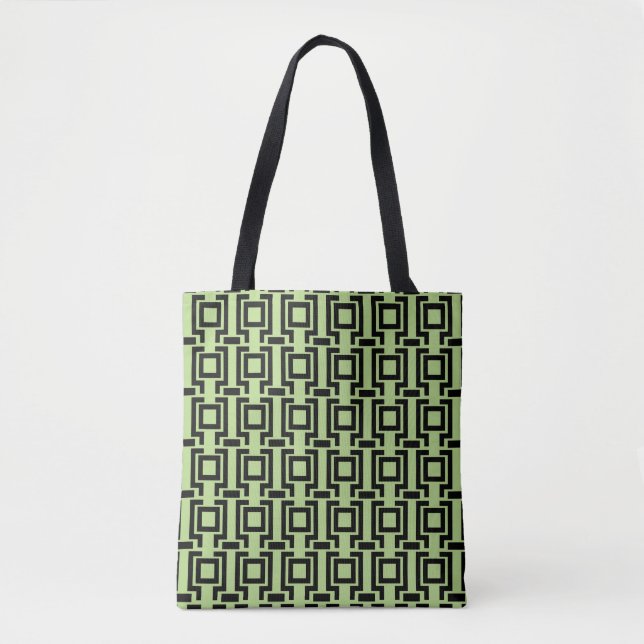 Bolso De Tela Patrón geométrico lineal (Anverso)