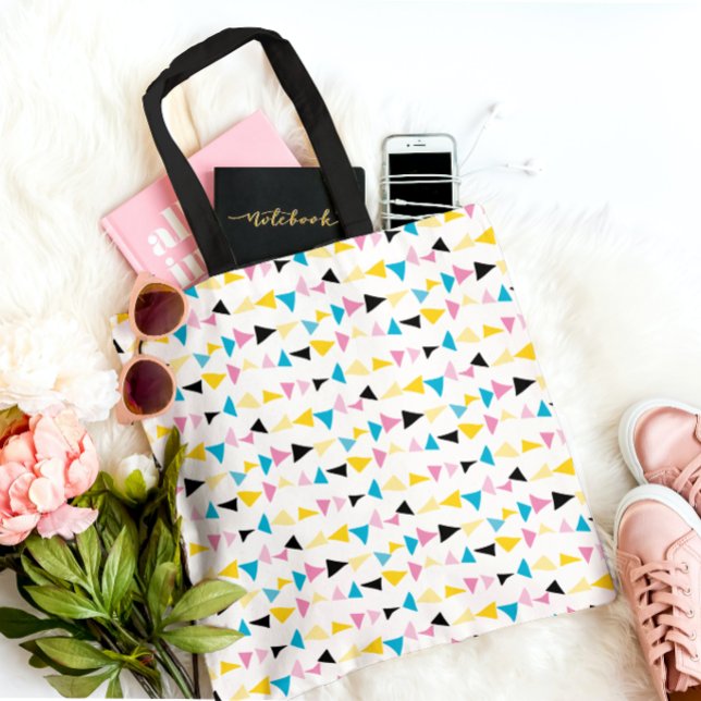 Bolso De Tela Patrón geométrico moderno de confeti (Modern, colorful abstract confetti shapes tote bag.)