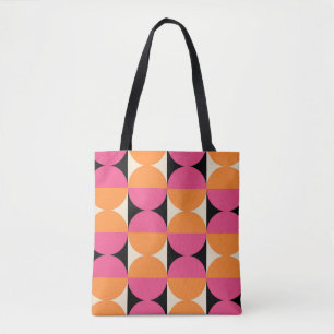 Bolso De Tela Patrón Geométrico Moderno del Siglo Medio