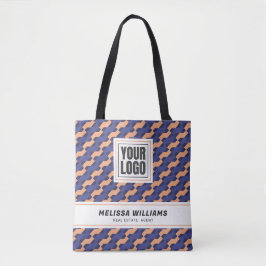 Bolso De Tela Patrón geométrico moderno entrelazado