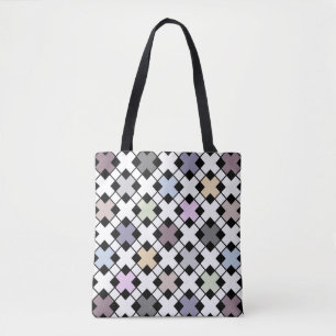 Bolso De Tela Patrón geométrico multicolor