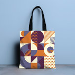 Bolso De Tela Patrón geométrico retro<br><div class="desc">Este diseño presenta un patrón geométrico retro. #abstract #geométrica #geométrica #moderna #moda #elegante #trendy #trending #style #modas #de moda #casa #oficina #trabajo #escuela #bolsas #totes #totebags #accesorios #regalos #compras #ciruela #púrpura #crema</div>