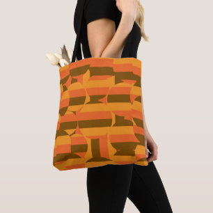 Bolso De Tela patrón geométrico retro