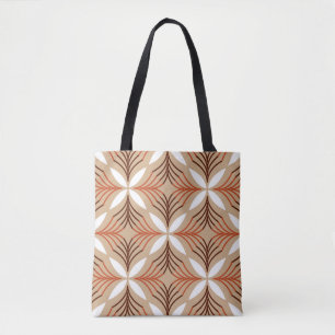 Bolso De Tela Patrón geométrico sin foco con flores