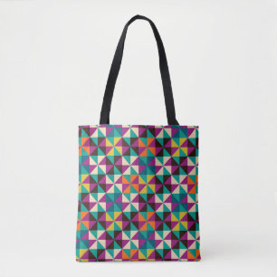 Bolso De Tela Patrón geométrico sin soldadura