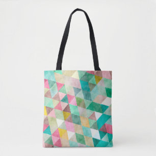 Bolso De Tela Patrón Geométrico / Triángulos de PixDezines Boho